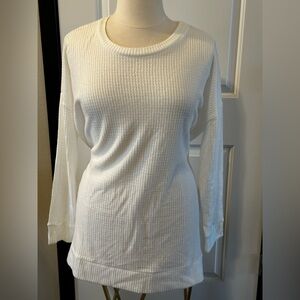 Zenana Outfitters Thermal Waffle Crewneck Sweatshirt | 2XL | NWT